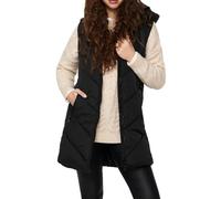 Only&JDY Damen Jdyskylar Padded Hood Waistcoat Otw Noos, Black/Detail:BLACK, XXL