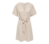 ONLY JDY Damen Kleid JDYDIVYA LIFE S/S V-NECK DRESS WVN DIA (DE/NL/SE/PL, Alphanumerisch, S, Regular, Regular, sandshell)