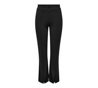 Only&JDY Damen Schlag Hose Slim Fit Stretch Schlupf Stoffhose mit Schlitz JDYPRETTY Flare Slit Pants 70s Retro, Farben:Schwarz, Größe:XXS / 32L