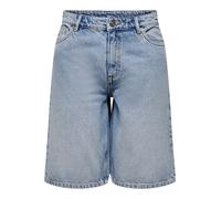 Only Sonny Wide Nas843 High Waist Denim Shorts Blau L Frau (Herstellerartikelnummer: 15256709-LightBlueDenim-L)