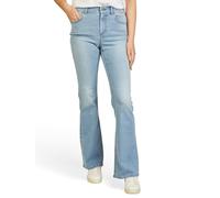 ONLY Jeans Damen Weites Bein Stretch Flared Fit ONLBLUSH Mid Waist Bootcut Jeanshose Hose Denim, Größe:XXL/32, Farbe:Light Blue Denim (15349169)