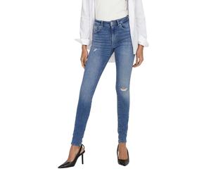 Only Jeans Push Up Power in Blau mit Destroy-Details L-L30 Skinny Fit