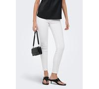 Skinny-fit-Jeans ONLY "ONLPOWER MID SK PUSHUP DNM GEN730", Damen, Gr. M, Länge 30, weiß denim, Denim/Jeans, Obermaterial: 92% Baumwolle, 6% Polyester, 2% Elasthan, unifarben, skinny fit lang, Jeans, B