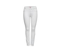 Only Damen Jeans onlBLUSH MID SK ANK RAW REA0730 - Skinny Fit - Weiß - White L - L 34, White (15155438)