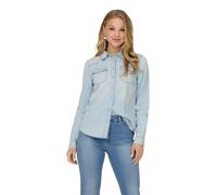 Only Jeansbluse Alexa in hellblau mit Brusttaschen L Regular Fit