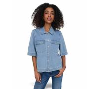 Only Jeansbluse Belle in hellblau mit Brusttaschen L Regular Fit