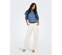 ONLY - ONLCHARIS LIFE 2/4 FRILL SHIRT WVN CC Medium Blue Denim - Gr. - S