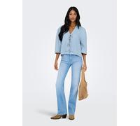 Only - ONLZOLA 3/4 DNM TIE TOP CRO Light Blue Denim - Gr. - M
