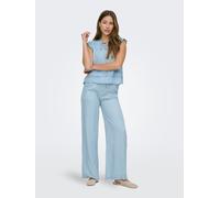 ONLY - ONLCHARIS LIFE SL TIE NECK TOP WVN CC Light Blue Denim - Gr. - S