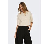 Only Cropped-Shirt Onlcleo-Maisa Kurzarm Damen Oatmeal Größe M