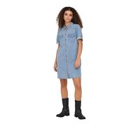 Only Körpernahes Jeanskleid aus Baumwoll-Viskose-Mix Modell 'LISA' in Jeansblau Melange, Größe M