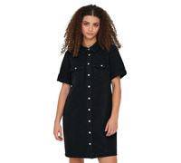 Only Jeanskleid Lisa in Schwarz mit Hemdkragen XL Regular Fit
