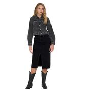 ONLY Jeansrock Bianca in Schwarz mit Schlitz vorne L Regular Fit