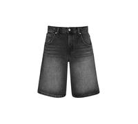 Jeansbermudas ONLY "ONLMATE REG BAGGY LONG SHORTS DNM NOOS", Damen, Gr. L, N-Gr, washed schwarz, Denim/Jeans, Obermaterial: 100% Baumwolle, unifarben, kurz, Jeans, Baumwolle, Regular Waist (20254804-L