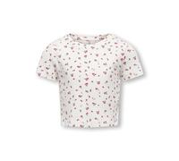 Only & Kids Damen Kogbella Life Short AOP S/S Top JRS Noos, High Risk Red, 134-140