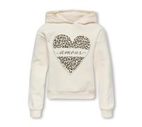 Only & Kids Damen Kogcooper Life Heart Ls Hoodie SWT Noos, Antique White, 110-116