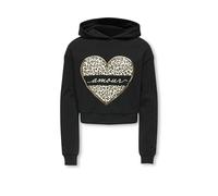 Only & Kids Damen Kogcooper Life Heart Ls Hoodie SWT Noos, Black, 158-164