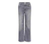 Relax-fit-Jeans KIDS ONLY "KOGMADISON BLUSH WIDE GD DNM NOOS", Mädchen, Gr. 140, N-Gr, blau (medium grau denim), Denim/Jeans, Obermaterial: 92% Baumwolle, 6% Elastomultiester, 2% Elasthan, unifarben,