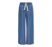 Weite Jeans KIDS ONLY "KOGBEA PALAZZO DNM PANT GUA NOOS", Mädchen, Gr. 128, N-Gr, medium blau denim, Denim/Jeans, Obermaterial: 65% Baumwolle, 35% Lyocell, unifarben, relaxed fit lang, Jeans (46829150