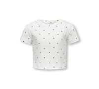 Only & Kids Damen Kogbella Life Short AOP S/S Top JRS Noos, Cloud Dancer, 110-116