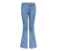 Bootcut-Jeans KIDS ONLY "KOGRAIN REG FLARED DNM PIM573 NOOS", Mädchen, Gr. 146, N-Gr, light blau denim, Denim/Jeans, Obermaterial: 53% Viskose, 29% Baumwolle, 17% Polyester, 1% Elasthan, unifarben, au