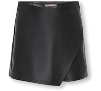 ONLY KIDS Mädchen Rock KOGMIST-AMILI MW FAUX LEATHER SKORT PNT (DE/NL/SE/PL, Numerisch, 152, Regular, black)