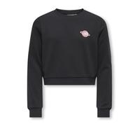 ONLY KIDS Mädchen Swaetshirt KOGRITA L/S SHORT O-NECK BRU BF SWT (DE/NL/SE/PL, Numerisch, 152, Regular, black)