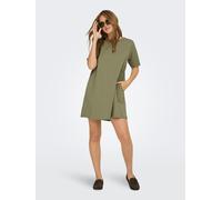 Minikleid ONLY "ONLMARA S/S POCKET DRESS JRS NOOS", Damen, Gr. L, N-Gr, mermaid, Jersey, Obermaterial: 100% Baumwolle, unifarben, oversize kurz, Rundhals, Kleider Minikleid, Baumwolle, oversize, Rundh