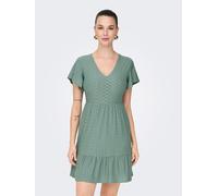 ONLY - ONLSANDRA S/S V-NECK DRESS JRS NOOS chinois green - Gr. - M