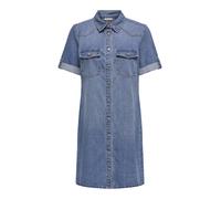ONLY Körpernahes Jeanskleid aus Baumwoll-Viskose-Mix Modell 'LISA' in Jeansblau, Größe XS