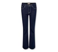 Relax-fit-Jeans KIDS ONLY "KOGJUICY REG WIDE LEG AZG211 DNM NOOS", Mädchen, Gr. 146, N-Gr, blau (dunkelblau denim detail:rinse), Denim/Jeans, Obermaterial: 99% Baumwolle, 1% Elasthan, unifarben, relax