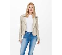 ONLY Kunstlederjacke in Beige - Größe 36 | Damenjacken