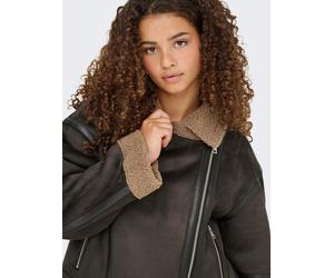 ONLY Kunstlederjacke "ONLKendra LIFE BOND OVERSIZJACKET" in Braun - Größe S | Damenjacken