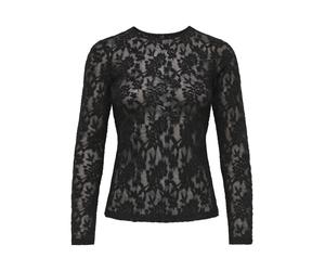 ONLY - Langarmshirt aus Spitze schwarz - Gr. - XS