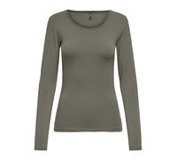 ONLY Langarmshirt 'Live' - Smokey Oliv / S