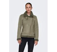 ONLY Lederimitatjacke "ONLNEWDIANA AVIATOR JACKET CC OTW" ohne Kapuze (68795414-L) mermaid detail:kalamata fur