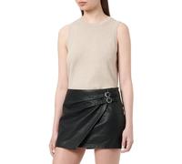 ONLY Lederrock Damen, Schwarz, L