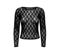 ONLY - ONLNIKITA L/S BOATNECK LACE TOP BOX JRS Black - Gr. - M