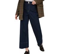 High-waist-Jeans ONLY "ONLMADISON HW DO BT CRP WD DNM GUA85NOOS", Herren, Gr. M, Länge 32, dunkelblau denim, Denim/Jeans, Obermaterial: 91% Baumwolle, 7% Polyester, 2% Elasthan, unifarben, knöchelfrei
