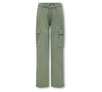 ONLY Cargohose Yarrow Khaki Regular Fit Knöchellang Größe 152 Mädchen 98% Baumwolle