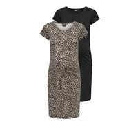 ONLY MATERNITY Damen Olmlovely Life S/S Dress 2-Pck Noos, Black, M (2er Pack)