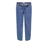 ONLY MATERNITY Damen Olmluma Elastic Straight Jeans DNM, Medium Blue Denim, 6/XXL/L