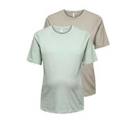 ONLY MATERNITY Damen Olmonly S/S 2-Pack Top JRS Noos, Green Lily, Large (2er Pack)