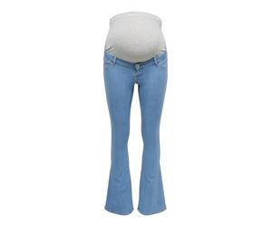ONLY Maternity Damen Olmrain Life Reg Push Up Flared Noos, Medium Blue Denim, M / 32L