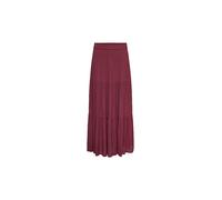 Maxirock ONLY "ONLMIKKA LIFE LONG SKIRT WVN NOOS", Damen, Gr. XL, oxblood rot, Web, Obermaterial: 100% Viskose, unifarben, wadenlang, Röcke Maxirock, Viskose (41091846-XL) oxblood rot
