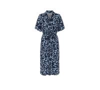 Hemdblusenkleid ONLY "ONLYASMIN S/S SHIRT DRESS WVN NOOS", Damen, Gr. M, N-Gr, serenity print:tania flower dressblau, Web, Obermaterial: 100% Viskose, bedruckt, regular fit Midi, Rundhals, Kleider (15