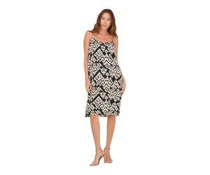 Only Minikleid Mai in Schwarz-Creme mit Ikat-Muster L Regular Fit