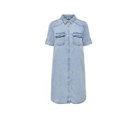 Only Körpernahes Jeanskleid aus Baumwoll-Viskose-Mix Modell 'LISA' in Jeansblau Melange, Größe S