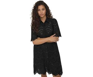 Only Minikleid Valais in Schwarz mit Lochstickerei S Loose Fit
