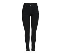 ONLY NOS Damen Skinny Skinny Jeans onlBLUSH MID SK ANK RAWJNS REA2343 NOOS 15167313, Gr. W31/L30 (Herstellergröße: L), Schwarz (Black Denim)